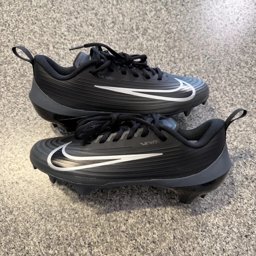 Nike Vapor Speed 3 Football Cleats Mens 8 Black Grey FB3303-002 Low Top